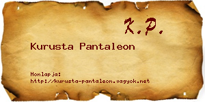Kurusta Pantaleon névjegykártya
